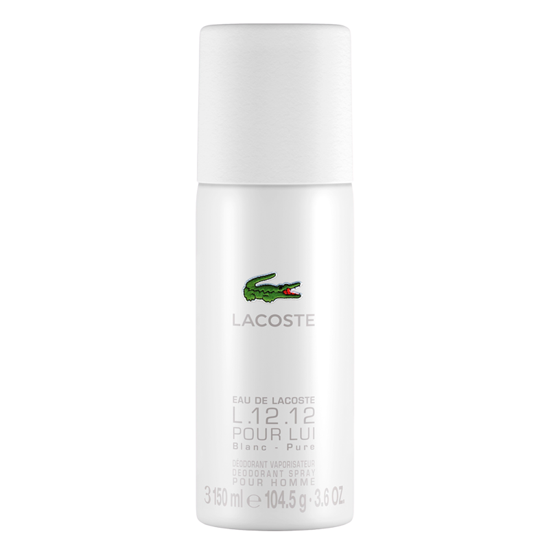 Lacoste L 12.12 Eau De Lacoste Blanc Pure White For Men Deodorant Spray 150  ml • Se pris (4 butikker) hos Hair Blog »